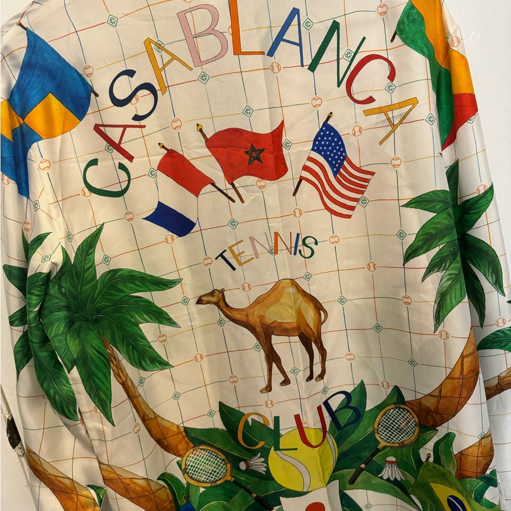 Casablanca Paris tennis club classic silk shirt - Picture 3 of 5